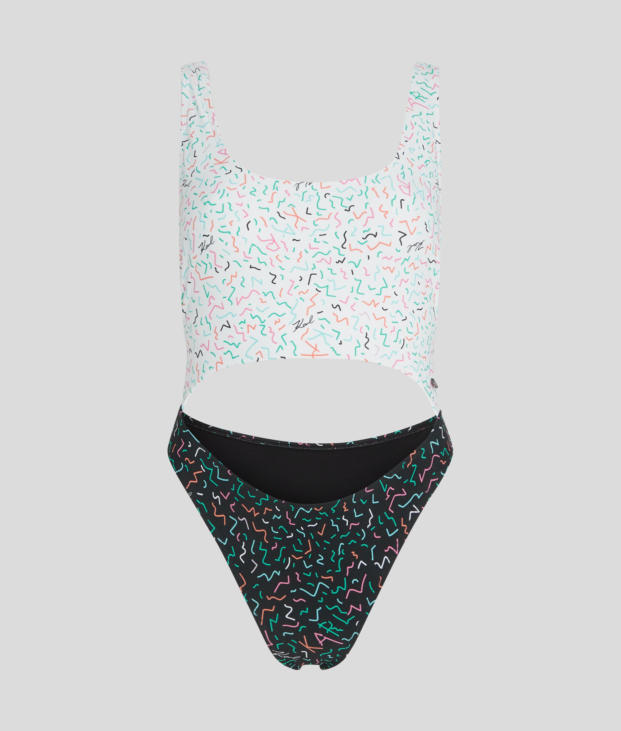 (image for) Delicious GEOMETRIC-PRINT CUT-OUT SWIMSUIT